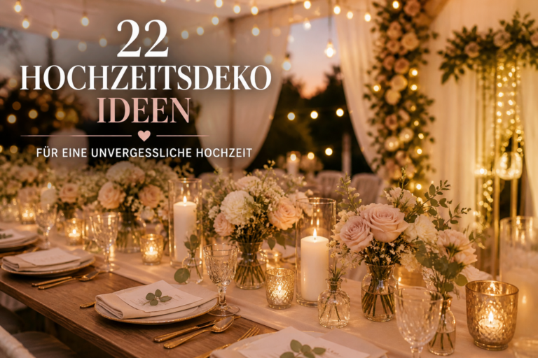 22 wunderschöne HOCHZEITSDEKO IDEEN
